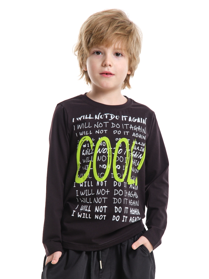 Лонгслив для мальчиков Mini Maxi, модель 7958, цвет черный - Лонгсливы / футболки - дл. рукав