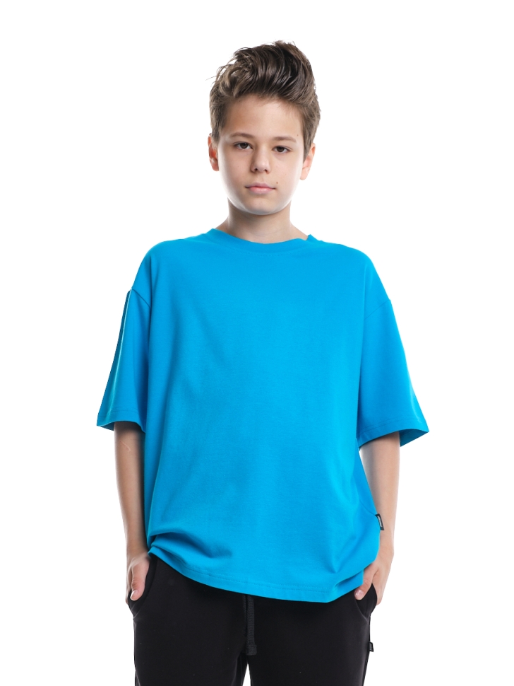 Футболка для мальчиков Mini Maxi, модель 7627, цвет бирюзовый - Футболки однотонные