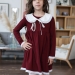 Платье для девочки школьное БУШОН SK34, цвет бордовый