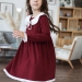 Платье для девочки школьное БУШОН SK34, цвет бордовый