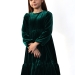 Платье велюровое нарядное БУШОН ST63, цвет изумрудный