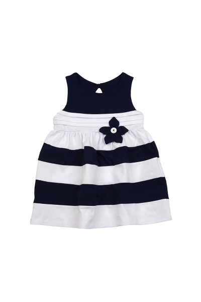 Платье для девочек Mini Maxi, модель 1716, цвет белый/синий - Платья для девочек с коротким рукавом