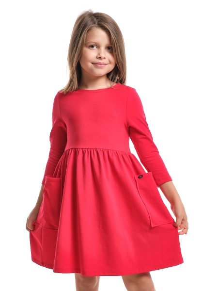 Платье для девочек Mini Maxi, модель 7530, цвет красный - Платья для девочек с длинным рукавом