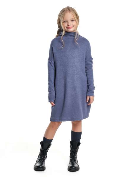 Платье для девочек Mini Maxi, модель 9825, цвет индиго - Платья для девочек с длинным рукавом