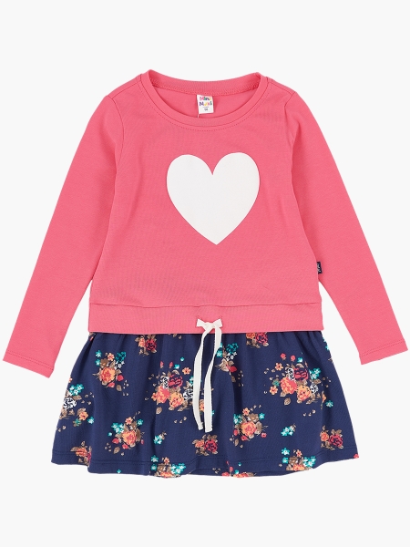 Платье для девочек Mini Maxi, модель 2776, цвет коралловый - Платья для девочек с длинным рукавом