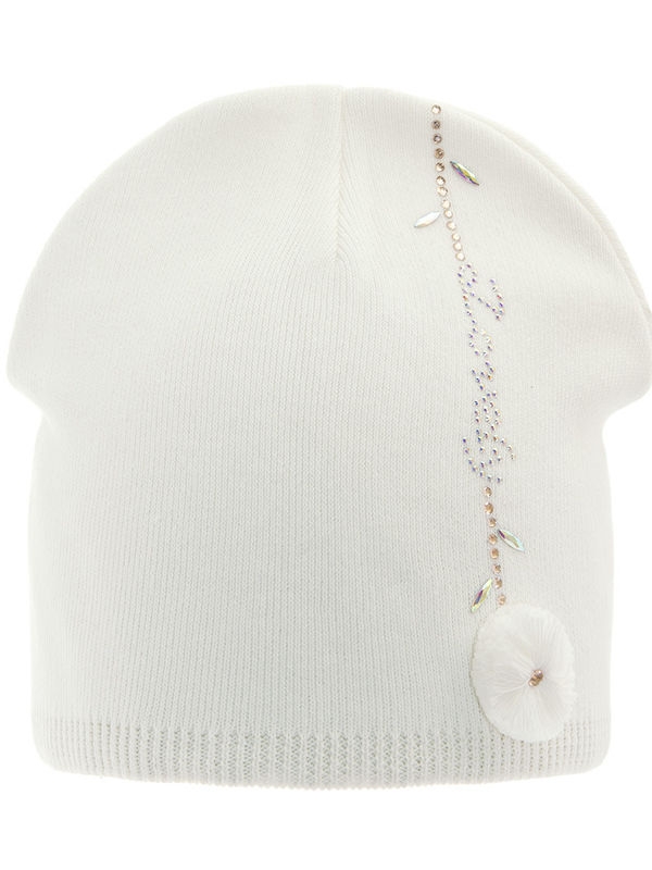 Шапка для девочки Одуванчик NEW, Миалт белый, весна-осень - Для девочек весна-осень