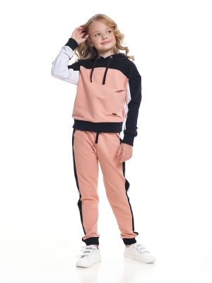 Спортивный костюм для девочек Mini Maxi, модель 7704, цвет кремовый/черный