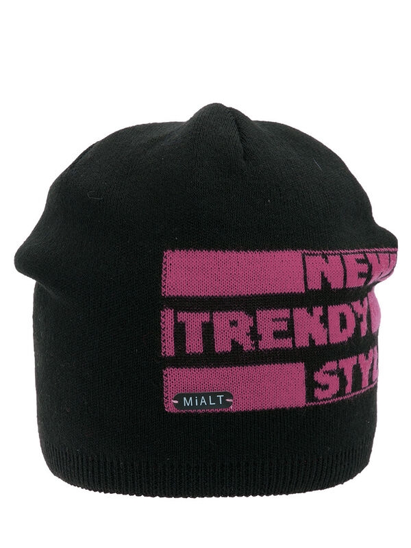 Шапка для мальчика Контур, Миалт черный/ягодный, весна-осень - Шапки весна-осень
