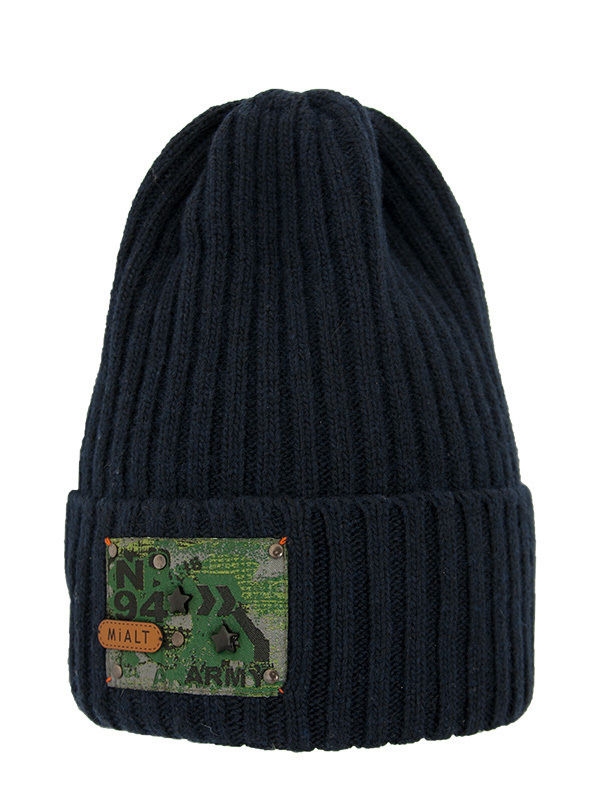 Шапка для мальчика Туман, Миалт темно-синий - Шапки весна-осень