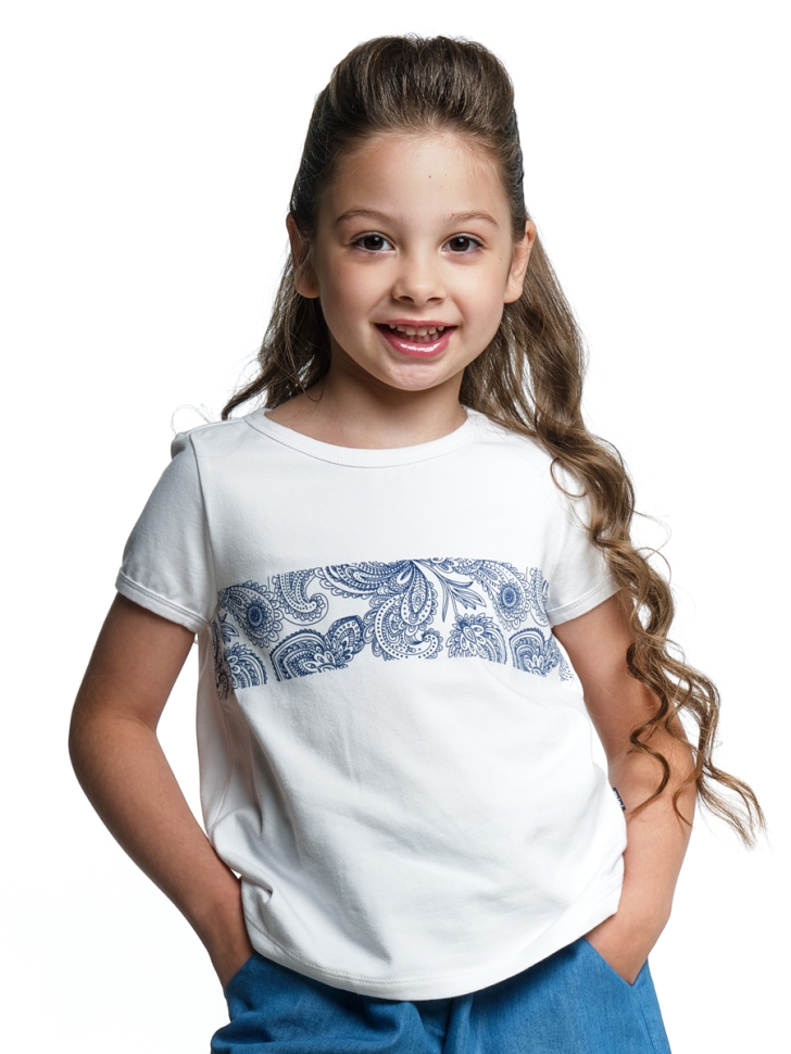 Футболка для девочек Mini Maxi, модель 3927, цвет белый - Футболки для девочек