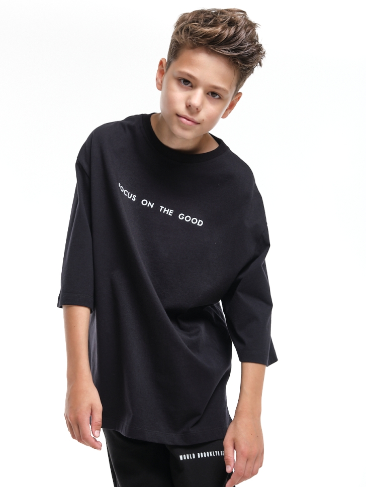 Футболка для мальчиков Mini Maxi, модель pw7452, цвет черный - Футболки для мальчиков