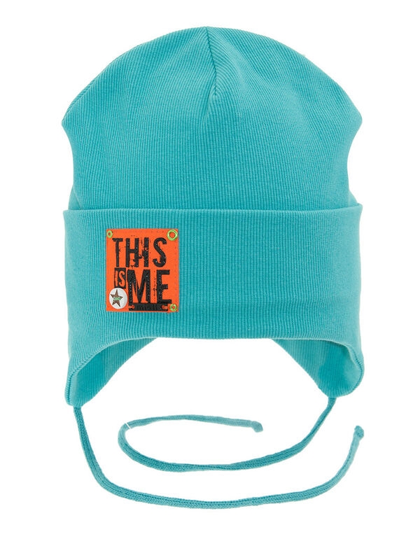 Шапка для мальчика Капитан, Миалт бирюзовый, весна-осень-лето - Шапки весна-осень
