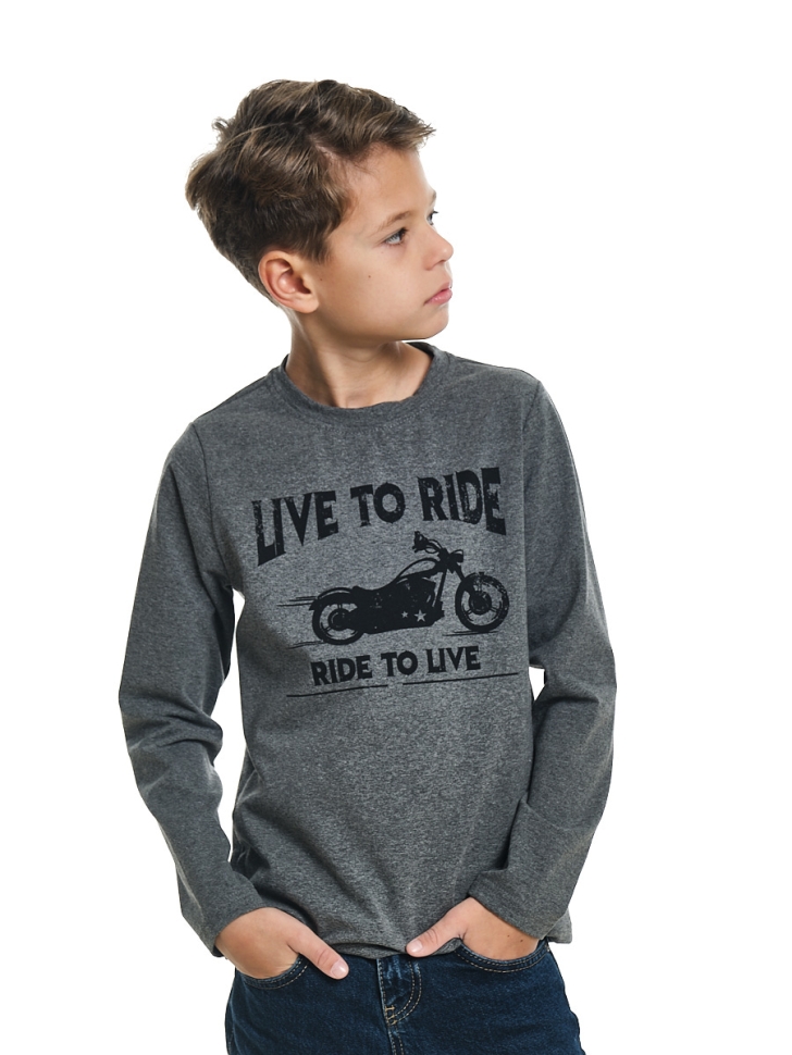 Лонгслив для мальчиков Mini Maxi, модель 7706, цвет графит/меланж - Лонгсливы / футболки - дл. рукав
