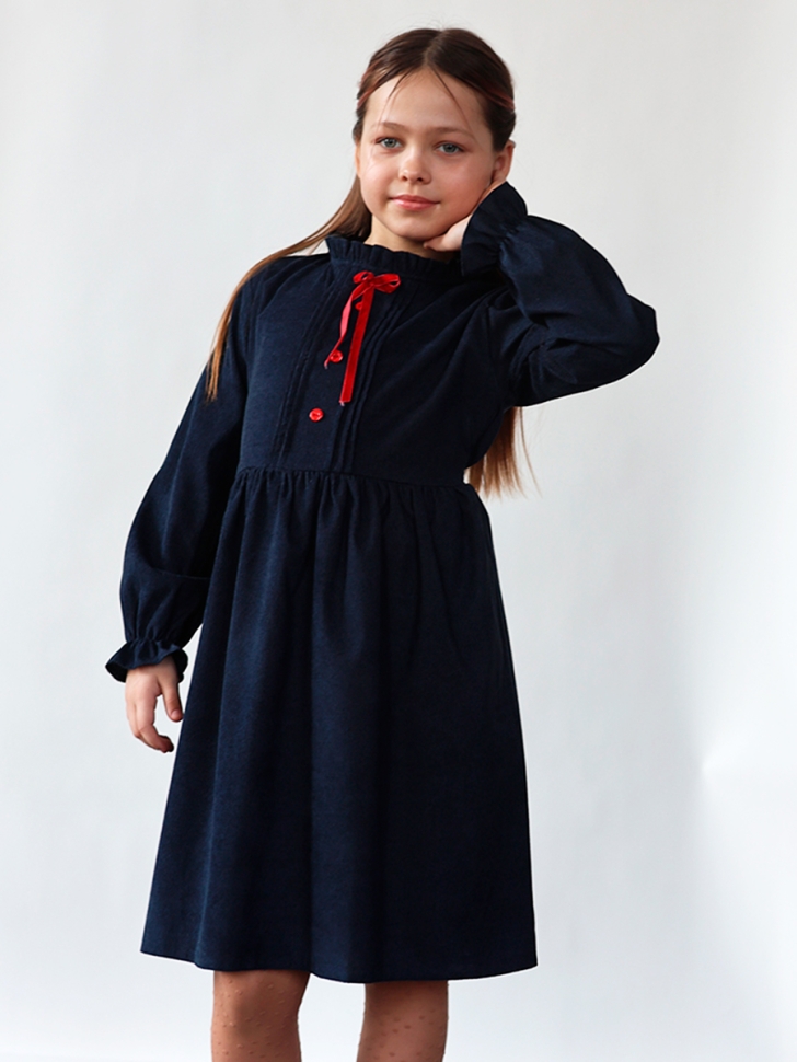 Платье для девочки нарядное БУШОН ST75, цвет темно-синий - Платья коктельные / вечерние