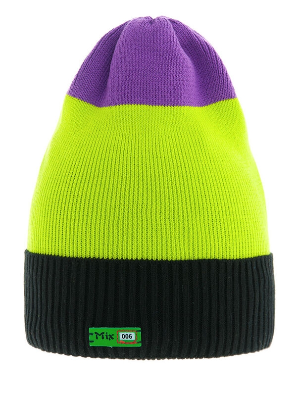 Шапка Самбо, Миалт черный/зеленый/неон, весна-осень - Шапки весна-осень