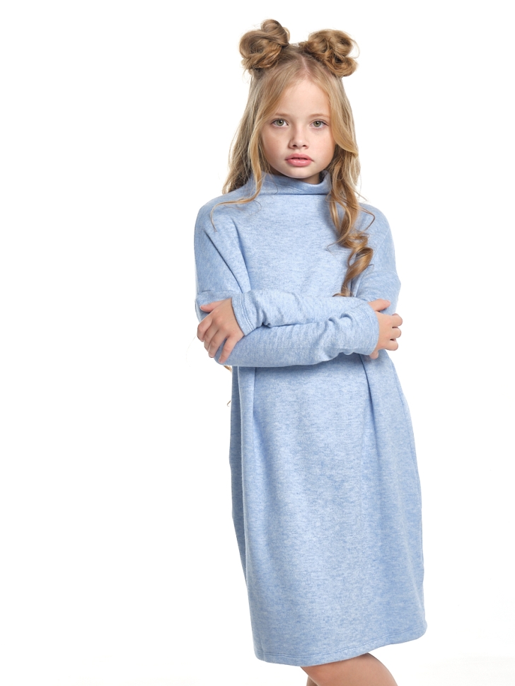 Платье для девочек Mini Maxi, модель 9825, цвет голубой - Платья для девочек с длинным рукавом