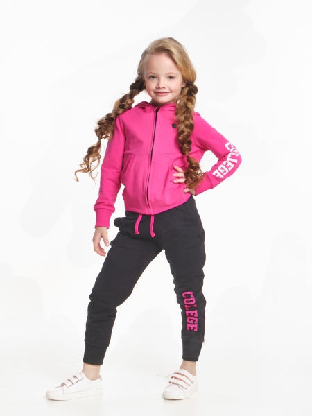 Спортивный костюм для девочек Mini Maxi, модель 4736, цвет малиновый/черный/меланж - Костюмы спортивные