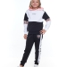 Спортивный костюм для девочек Mini Maxi, модель 6594, цвет черный/белый/розовый