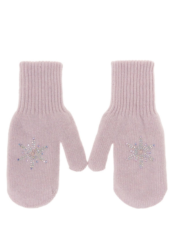 Варежки для девочки Атлантида, Миалт пудровый, весна-осень - Варежки