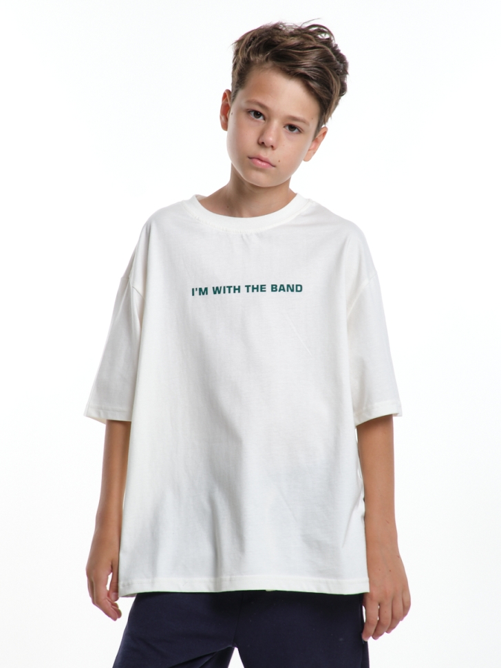 Футболка для мальчиков Mini Maxi, модель 8004, цвет белый - Футболки однотонные