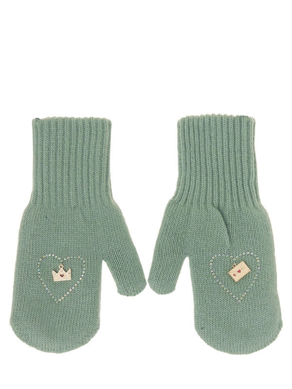 Варежки для девочки Находка, Миалт оливковый, зима - Варежки