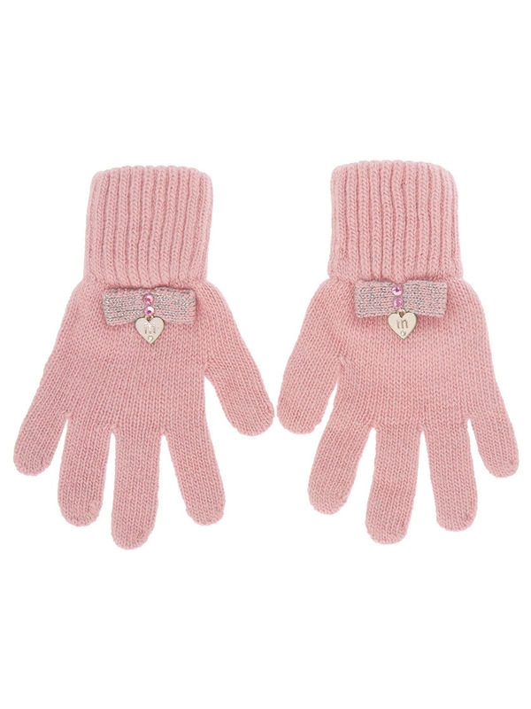 Перчатки для девочки Паутинка, Миалт розовый - Перчатки