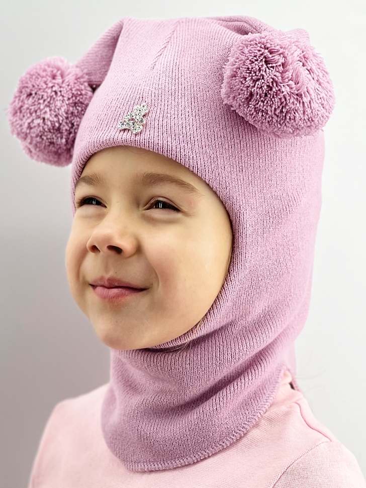 Шапка-шлем Нурси лиловый - Шапки-шлемы зима-осень