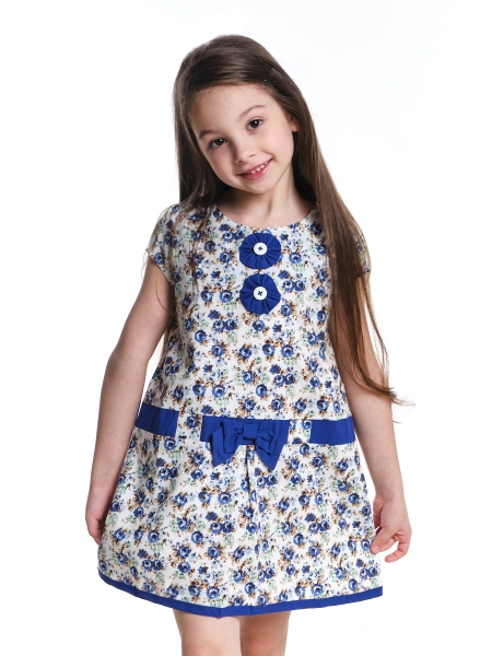 Платье для девочек Mini Maxi, модель 2990, цвет синий - Платья для девочек с коротким рукавом