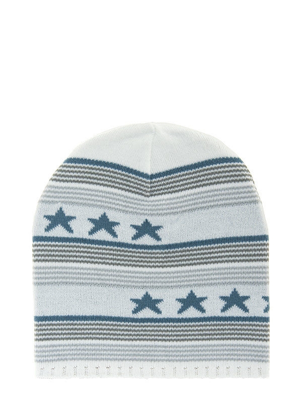 Шапка для мальчика Командор, Миалт белый/темно-голубой, весна-осень - Шапки весна-осень