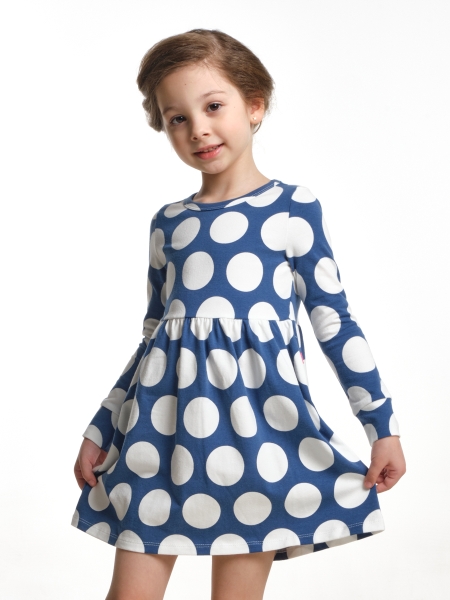 Платье для девочек Mini Maxi, модель 2683, цвет синий - Платья для девочек с длинным рукавом