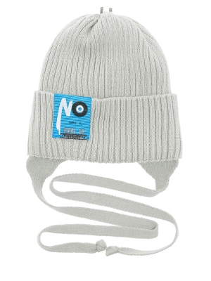 Шапка для мальчика Нельсон, Миалт светло-серый/меланж, весна-осень