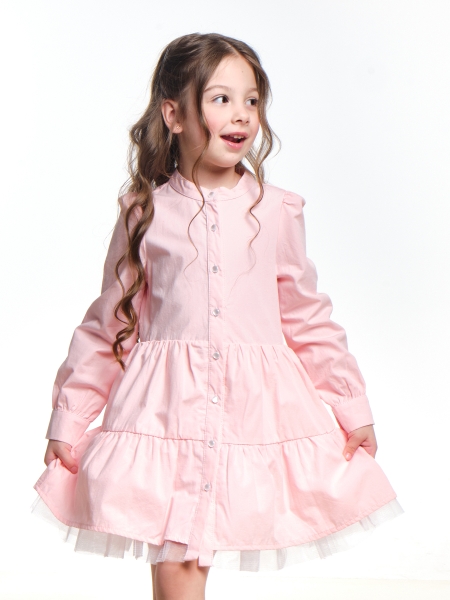 Платье для девочек Mini Maxi, модель 6569, цвет розовый - Платья для девочек с длинным рукавом