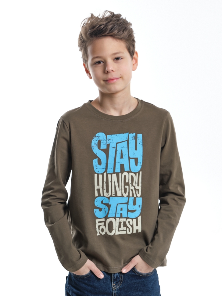 Лонгслив для мальчиков Mini Maxi, модель 6790, цвет хаки - Лонгсливы / футболки - дл. рукав