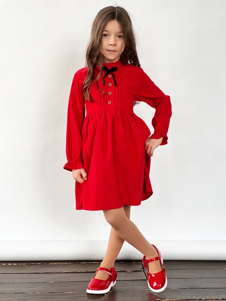 Платье для девочки нарядное БУШОН ST75, цвет красный - Платья коктельные / вечерние