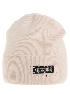Шапка для девочки Gloss, Миалт светло-бежевый, весна-осень