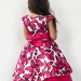 Платье для девочки нарядное БУШОН ST37, стиляги цвет малиновый/белый принт бабочки