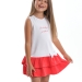 Платье для девочек Mini Maxi, модель 2996, цвет белый/коралловый