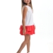 Платье для девочек Mini Maxi, модель 2996, цвет белый/коралловый