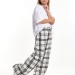 Брюки для девочек Mini Maxi, модель 5161, цвет белый/клетка