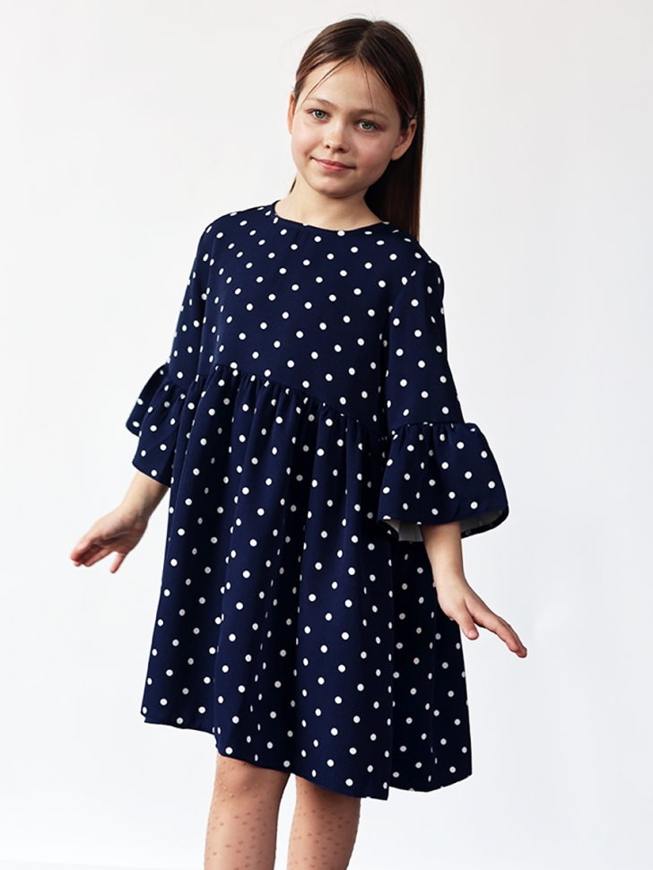 Платье для девочки нарядное БУШОН ST71, цвет темно-синий - Платья коктельные / вечерние