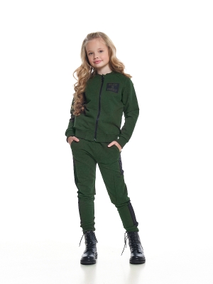Спортивный костюм для девочек Mini Maxi, модель 7728, цвет зеленый/хаки