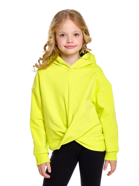 Худи для девочек Mini Maxi, модель 7525, цвет неон/желтый - Толстовки с капюшоном / худи