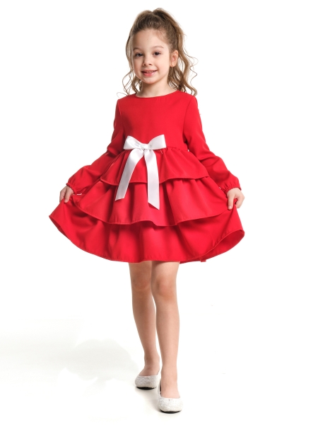 Платье для девочек Mini Maxi, модель 6937, цвет красный - Платья для девочек с длинным рукавом