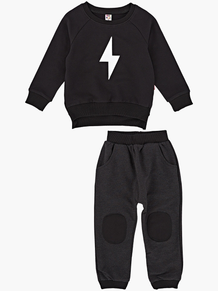Спортивный костюм для мальчиков Mini Maxi, модель 1273, цвет черный - Костюмы спортивные