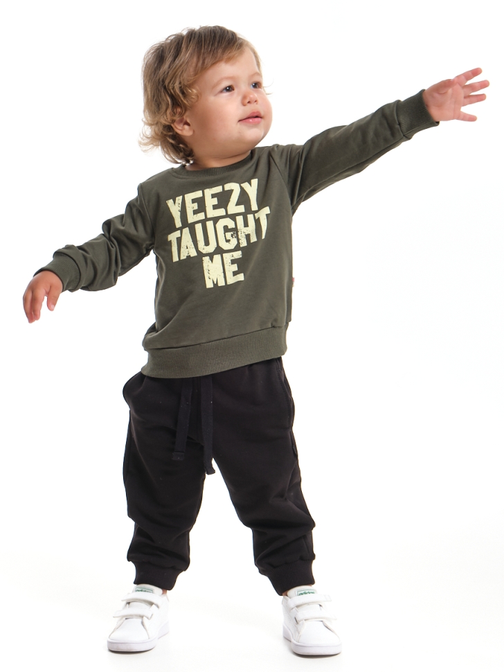 Спортивный костюм для мальчиков Mini Maxi, модель 2185, цвет хаки - Костюмы спортивные