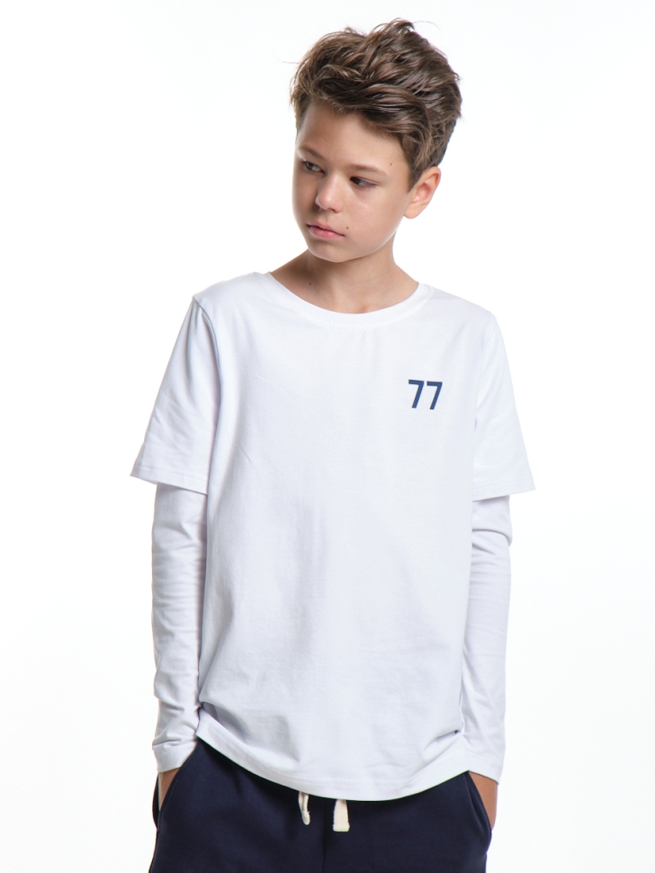 Лонгслив для мальчиков Mini Maxi, модель 8002, цвет белый - Лонгсливы / футболки - дл. рукав