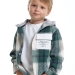 Рубашка для мальчиков Mini Maxi, модель 7988, цвет зеленый/клетка