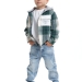 Рубашка для мальчиков Mini Maxi, модель 7988, цвет зеленый/клетка