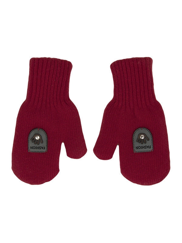 Варежки для мальчика Ниндзя, Миалт красный, зима - Варежки