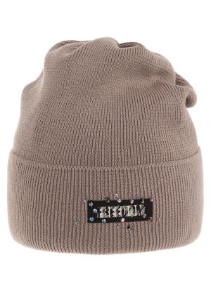 Шапка для девочки Gloss, Миалт темно-бежевый, весна-осень